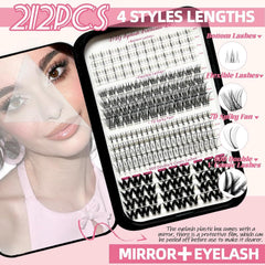 QUKLOGEN clusters cils bas 48pcs pour un effet sous les cils.