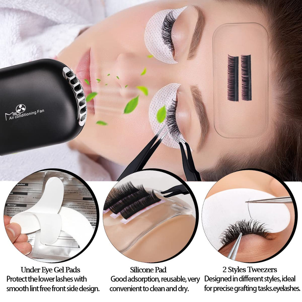 Extensions cils 0.07D 8-15 mm QUKLOGEN pour tester différentes longueurs et courbures.