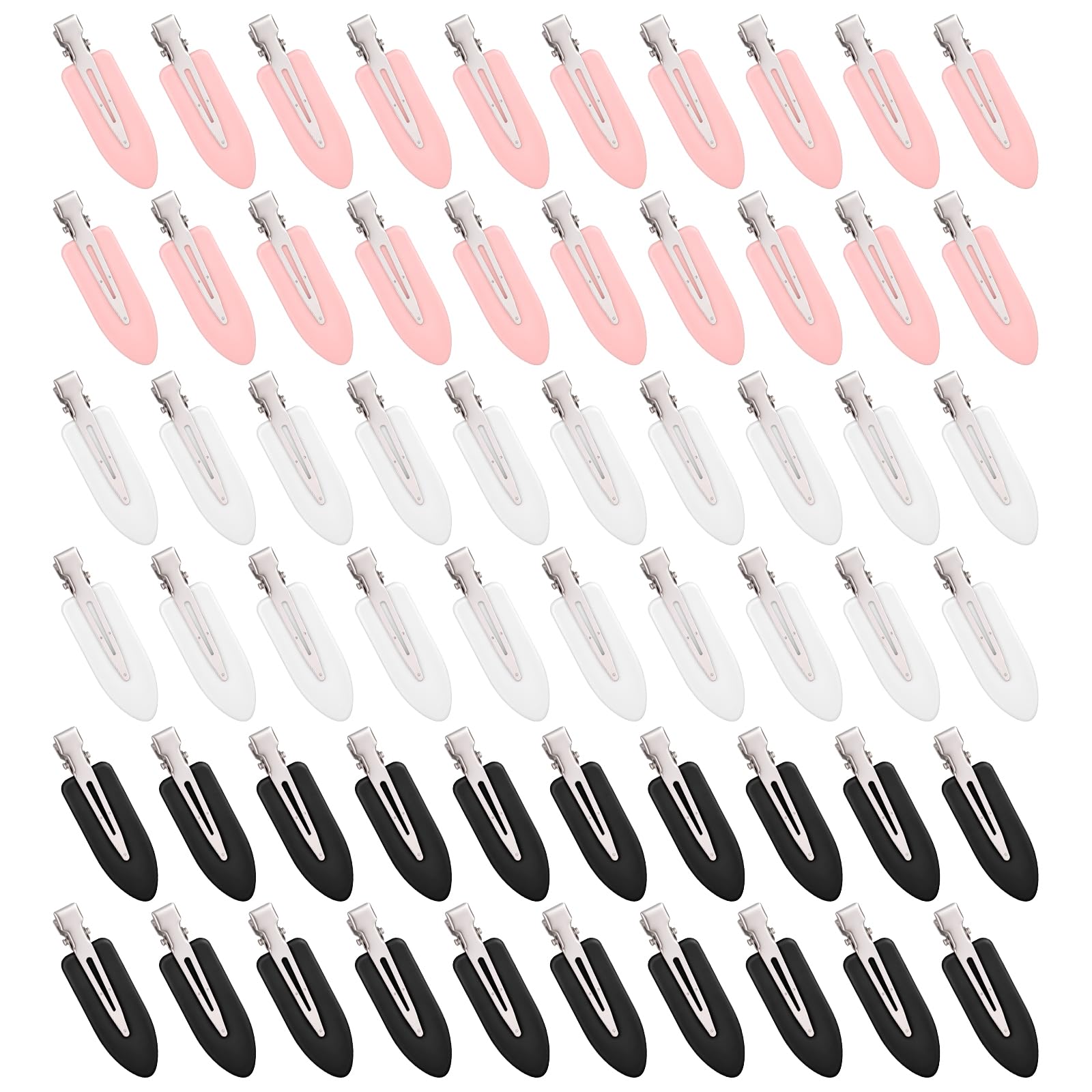 Qulkws clips-cheveux sans pli blancs, fixation douce sans traces