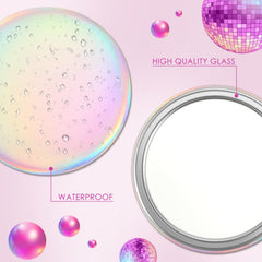 Miroir Qunclay au design holographique lumineux et chic.