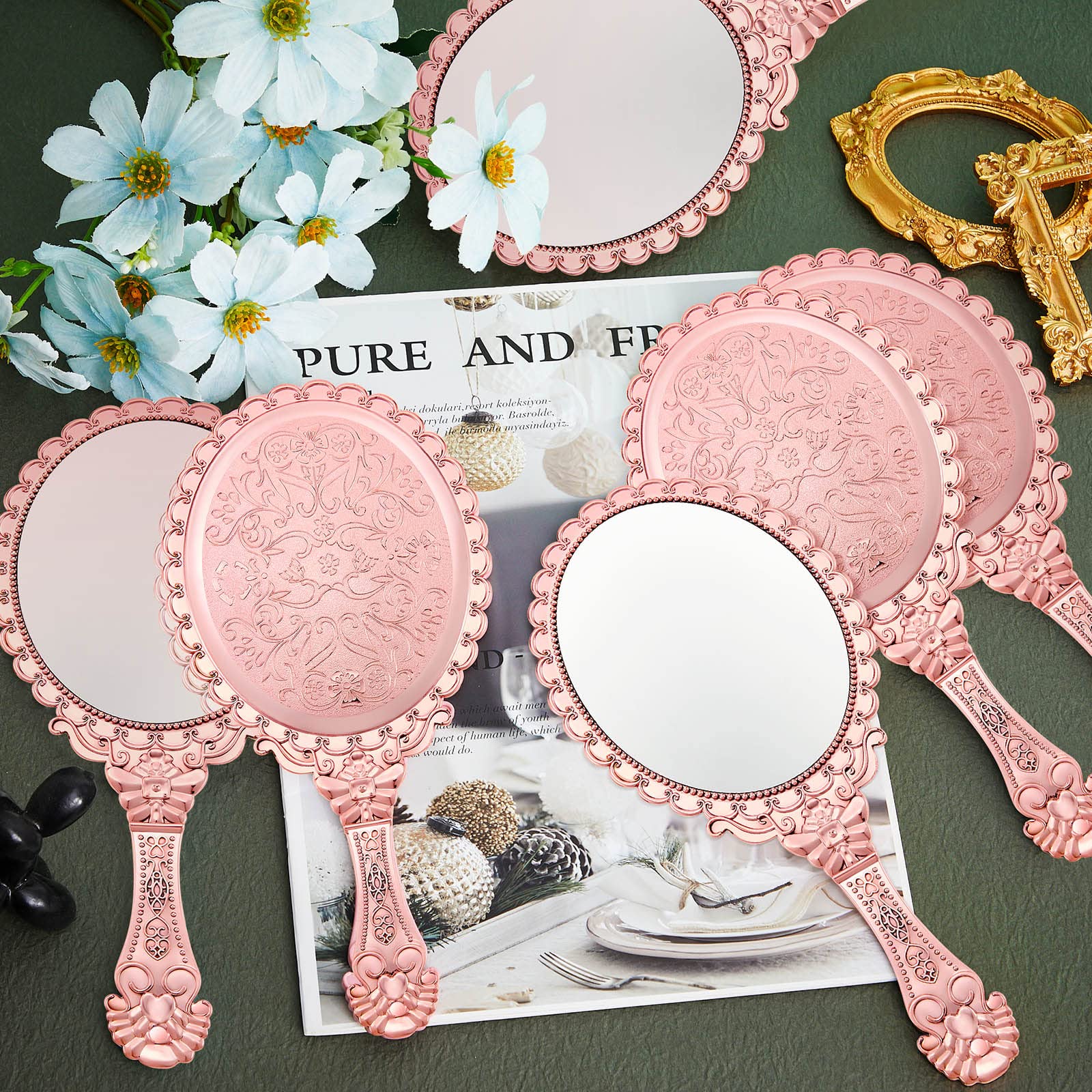 Miroir Qunclay portable et léger, pratique pour sac à dos et voyage.