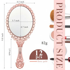 Miroir Qunclay Princesse avec dorure et bord décoratif, élégant pour tenues et déguisements.
