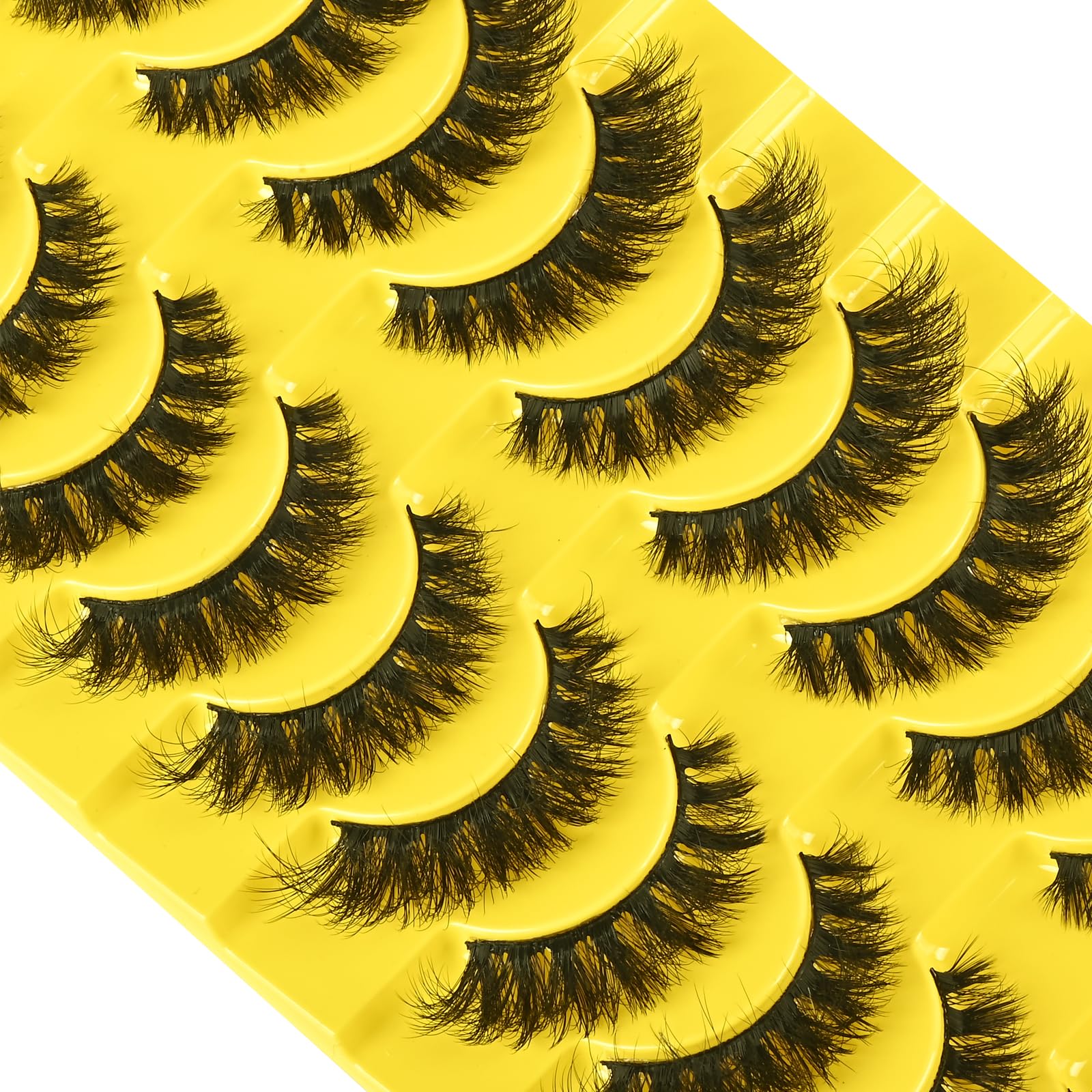 Économique pack 10 paires de faux cils QUNETY pour le quotidien.