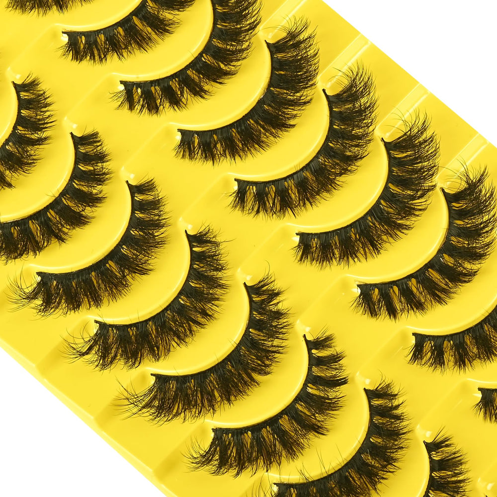 Économique pack 10 paires de faux cils QUNETY pour le quotidien.