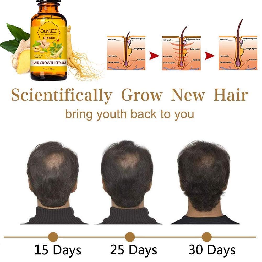 Texture riche et soyeuse du sérum QUNGCO sur cheveux.