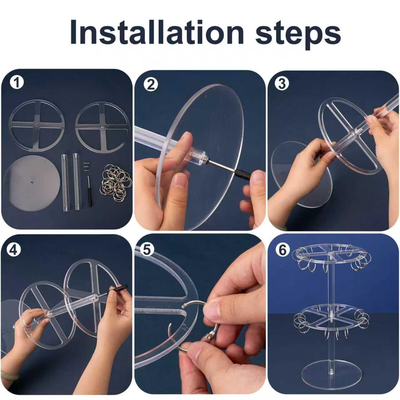 QUPIVA grande capacité range-clips pour collection accessible
