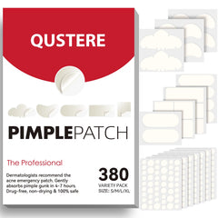 Patch QUSTERE grand format sur le visage, absorption des sécrétions possible.