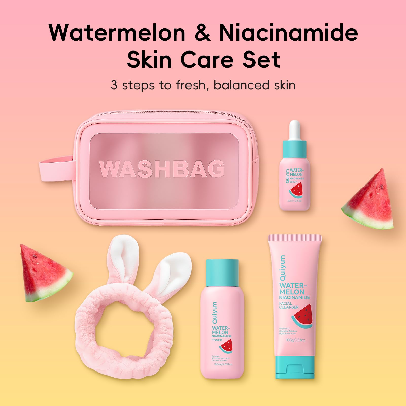 Nettoyant visage mousseux QUIYUM purifie en douceur et rafraîchit la peau.