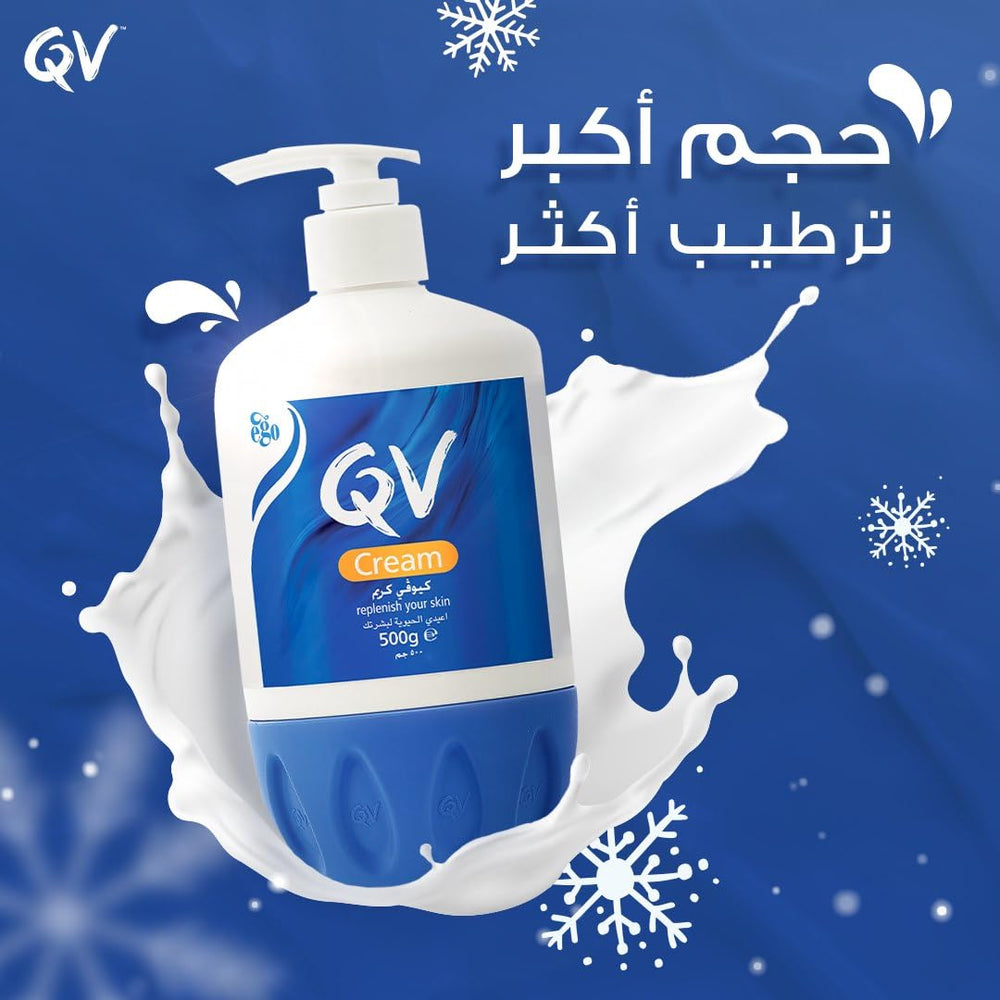 Crème QV sans parfum pour peau sensible et douceur durable.