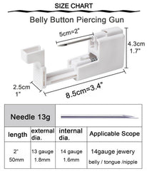 Bague nombril en acier inoxydable de QWALIT, durable et hypoallergénique