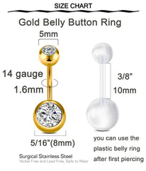 Bague nombril plastique QWALIT légère et pratique pour transition après piercing