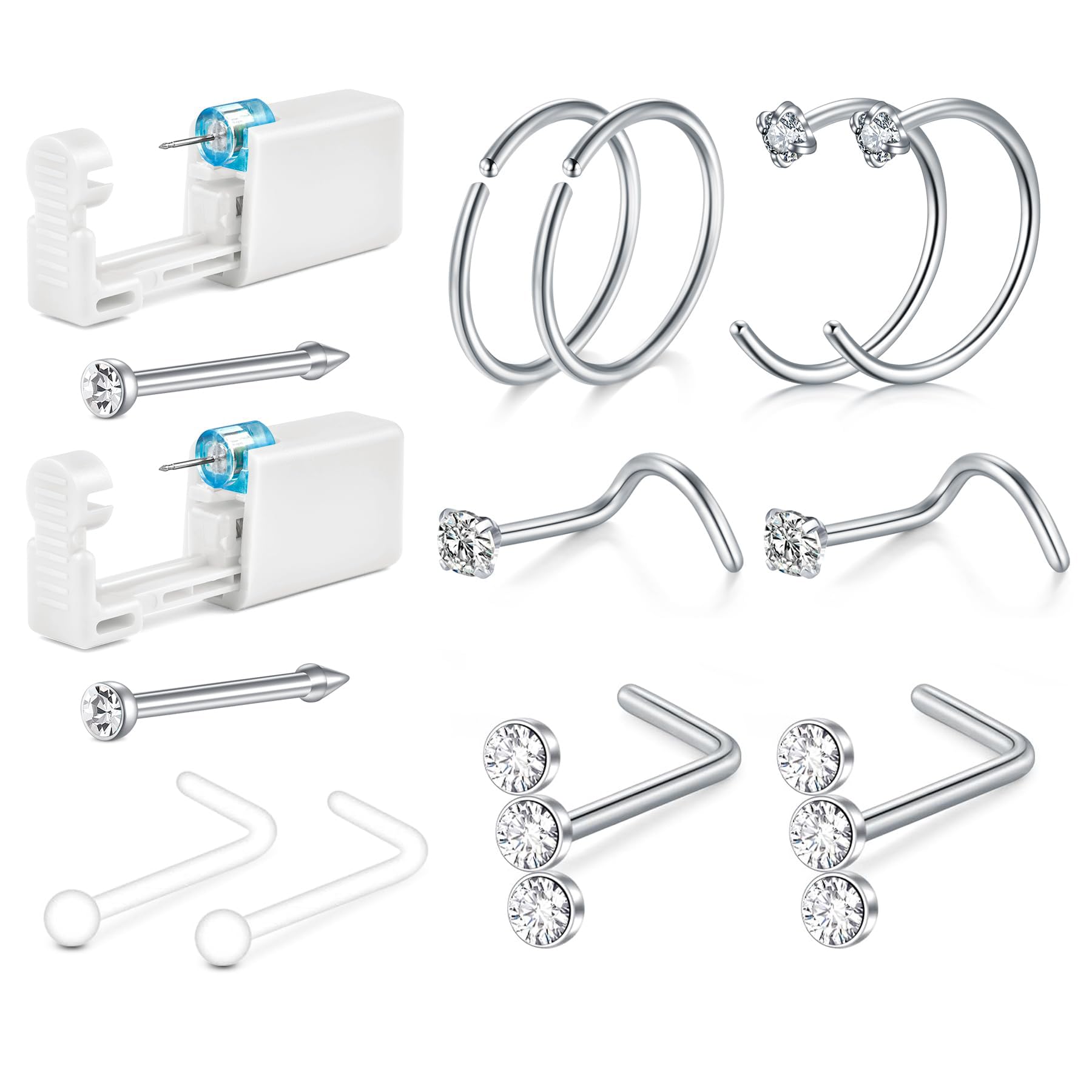 QWALIT kit-piercing-nez-2-pack: ensemble pratique pour piercing à domicile en toute sécurité.