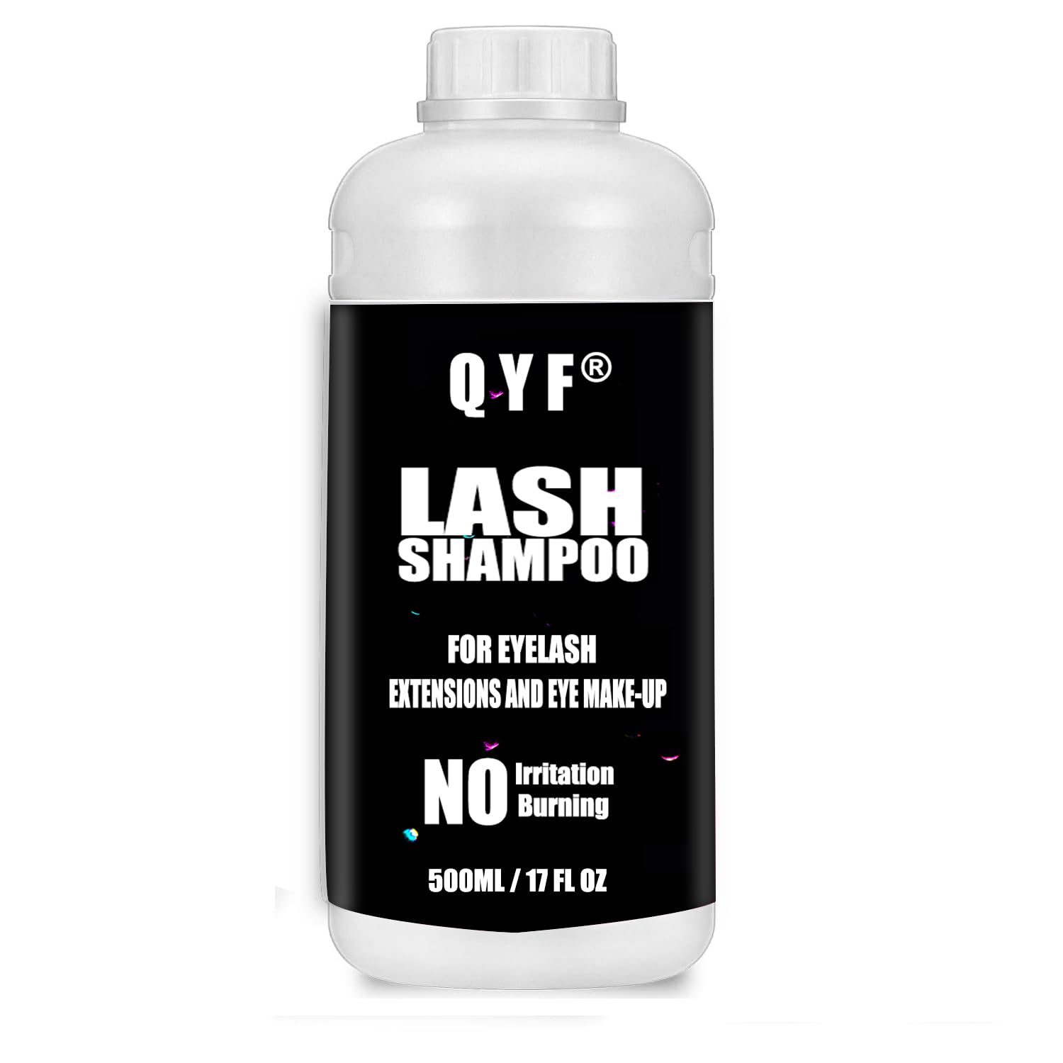 QYF Shampoing extension cils – bouteille 500ml, nettoyage en profondeur des extensions