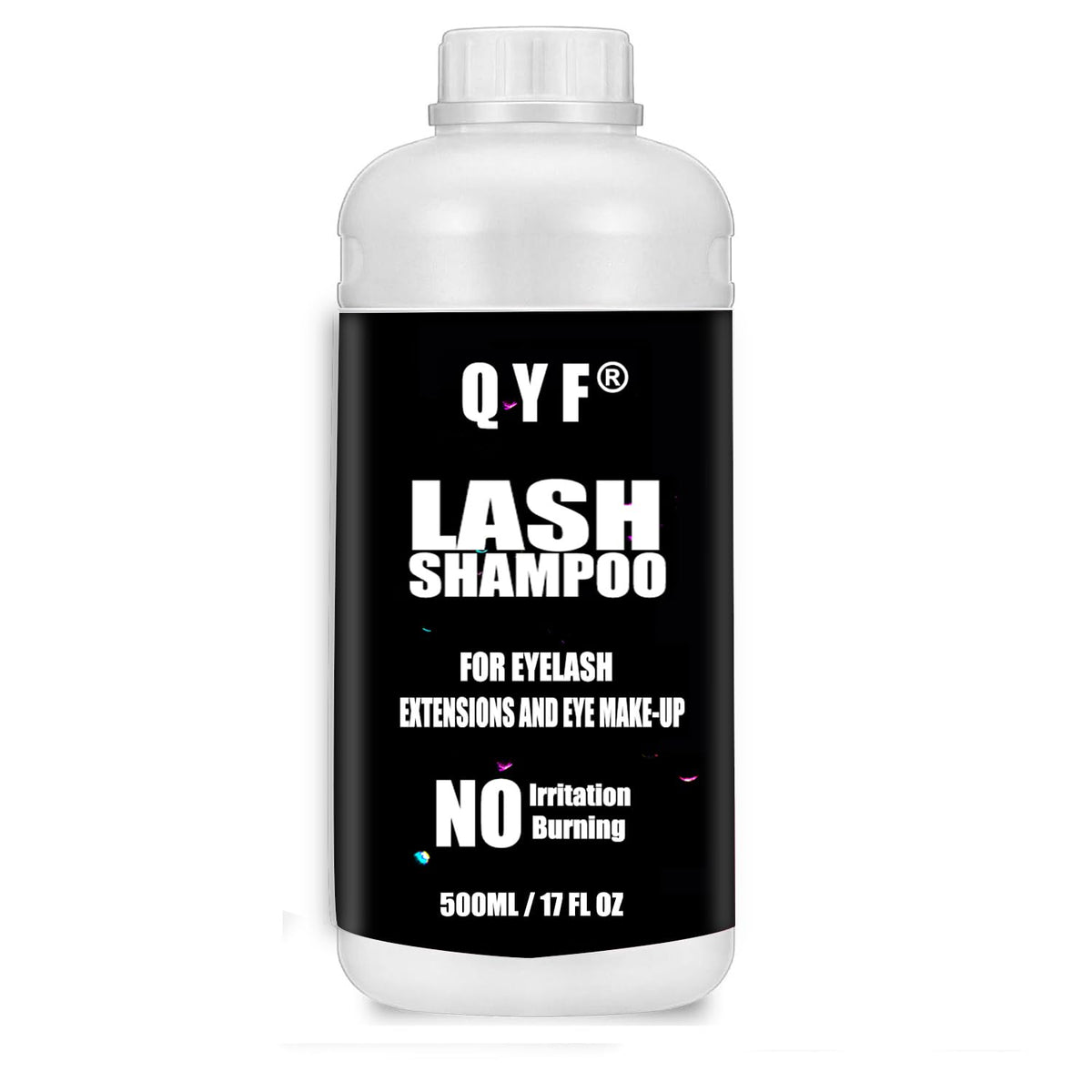 QYF Shampoing extension cils – bouteille 500ml, nettoyage en profondeur des extensions