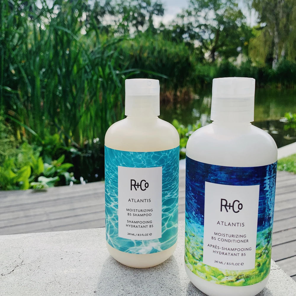 R+Co Atlantis Shampoing — Cuir chevelu équilibré: soutien hydratation et confort du cuir.