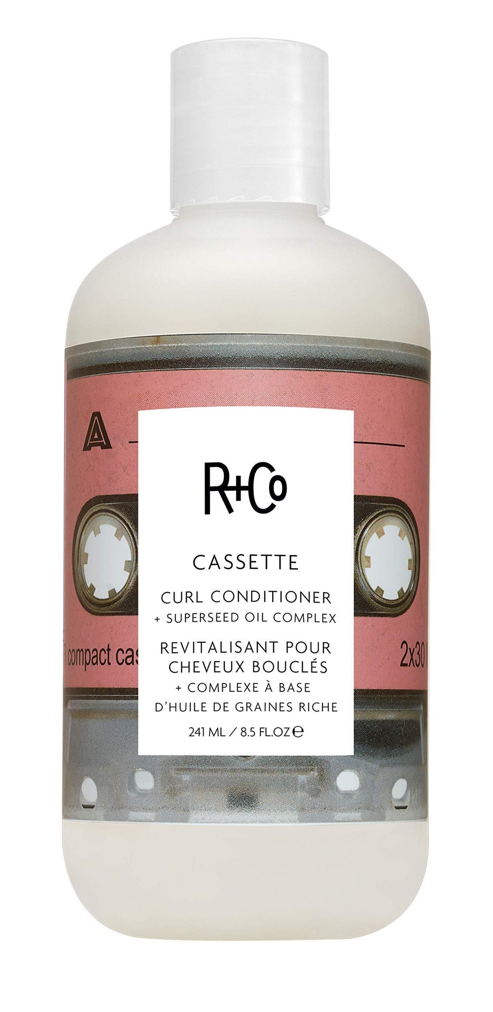 R+Co Cassette, bouteille élégante offrant hydratation et définition des boucles.