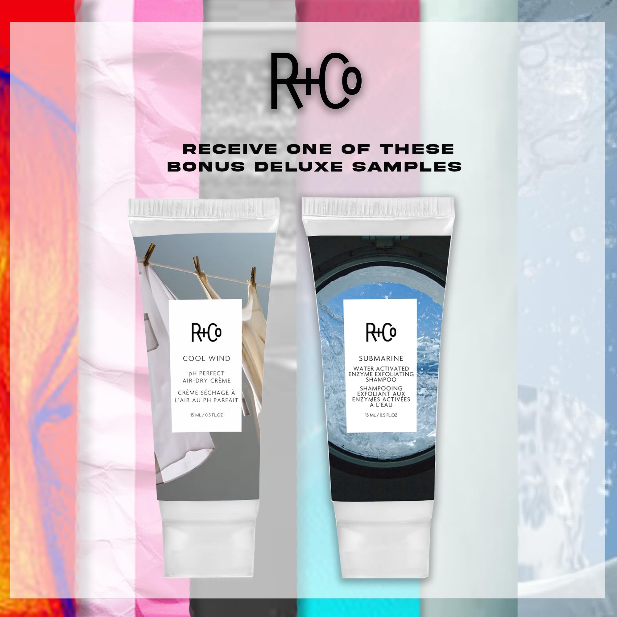 R+Co Cool Wind contrôle des frisottis sans chaleur, cheveux plus nets.