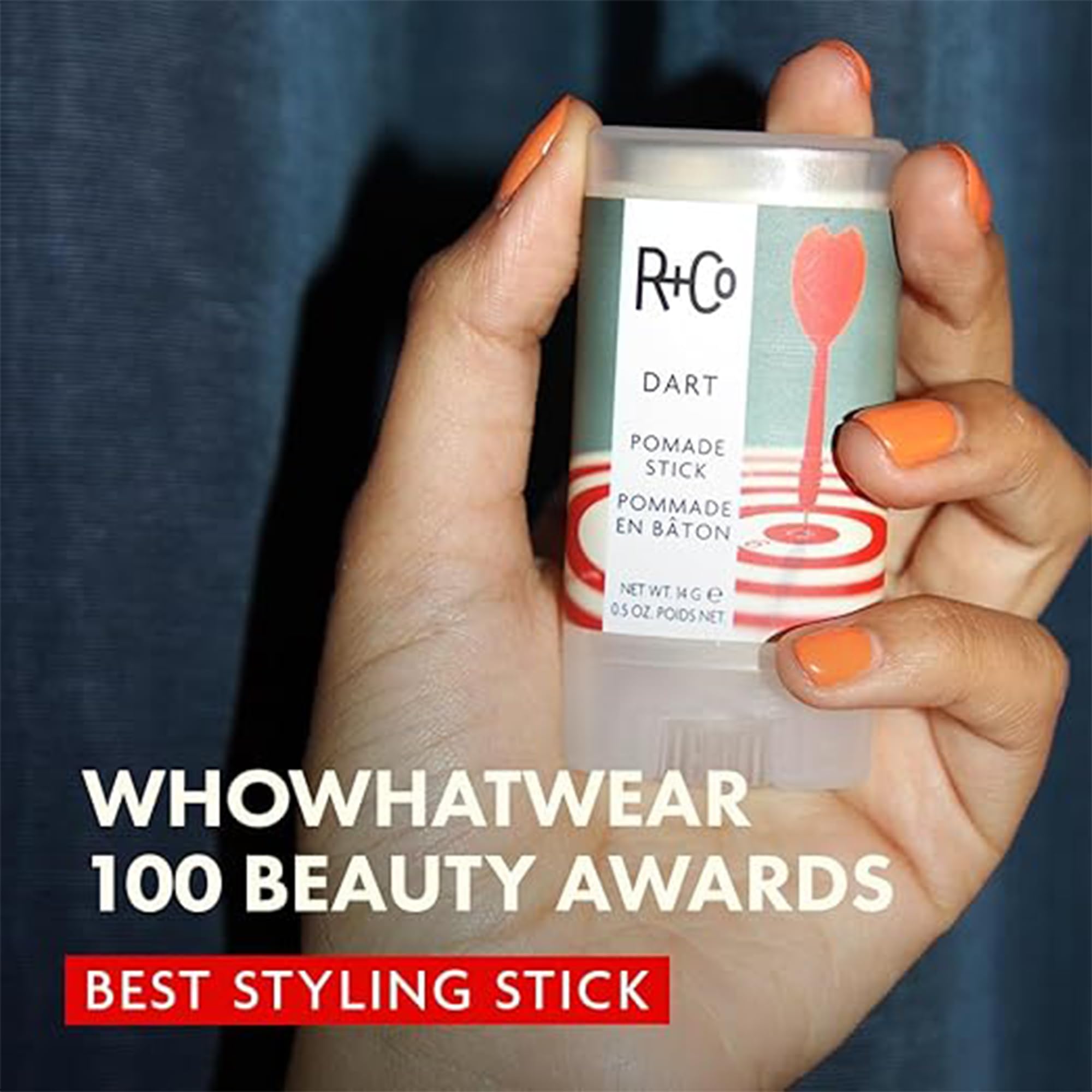 R+Co Dart Pomade Stick définition soignée idéale pour looks disciplinés et polis