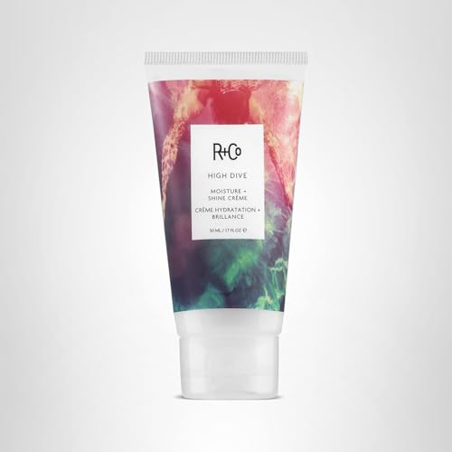 R+Co HIGH DIVE soin capillaire polyvalent offrant brillance naturelle.