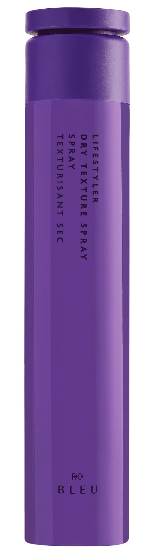 R+Co LifeStyler vaporisateur volume et texture sur bouteille, texture légère et brillance naturelle.