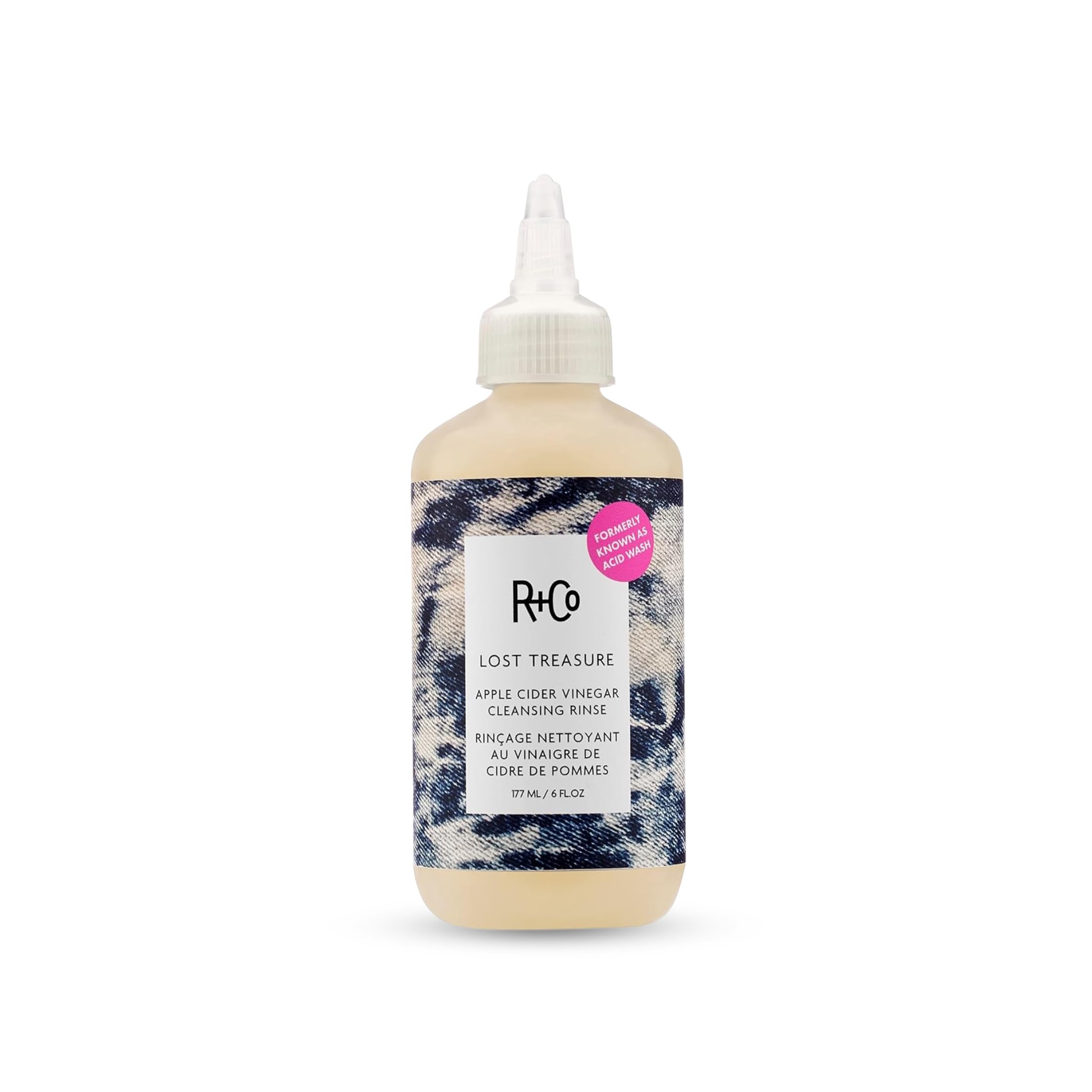 R+Co Lost Treasure bouteille – rinçage doux préservant les huiles naturelles.