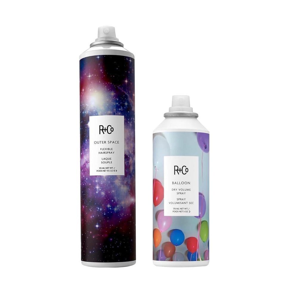 R+Co Outer Space: bouteille flexible idéale pour retouches de style sans résidus.