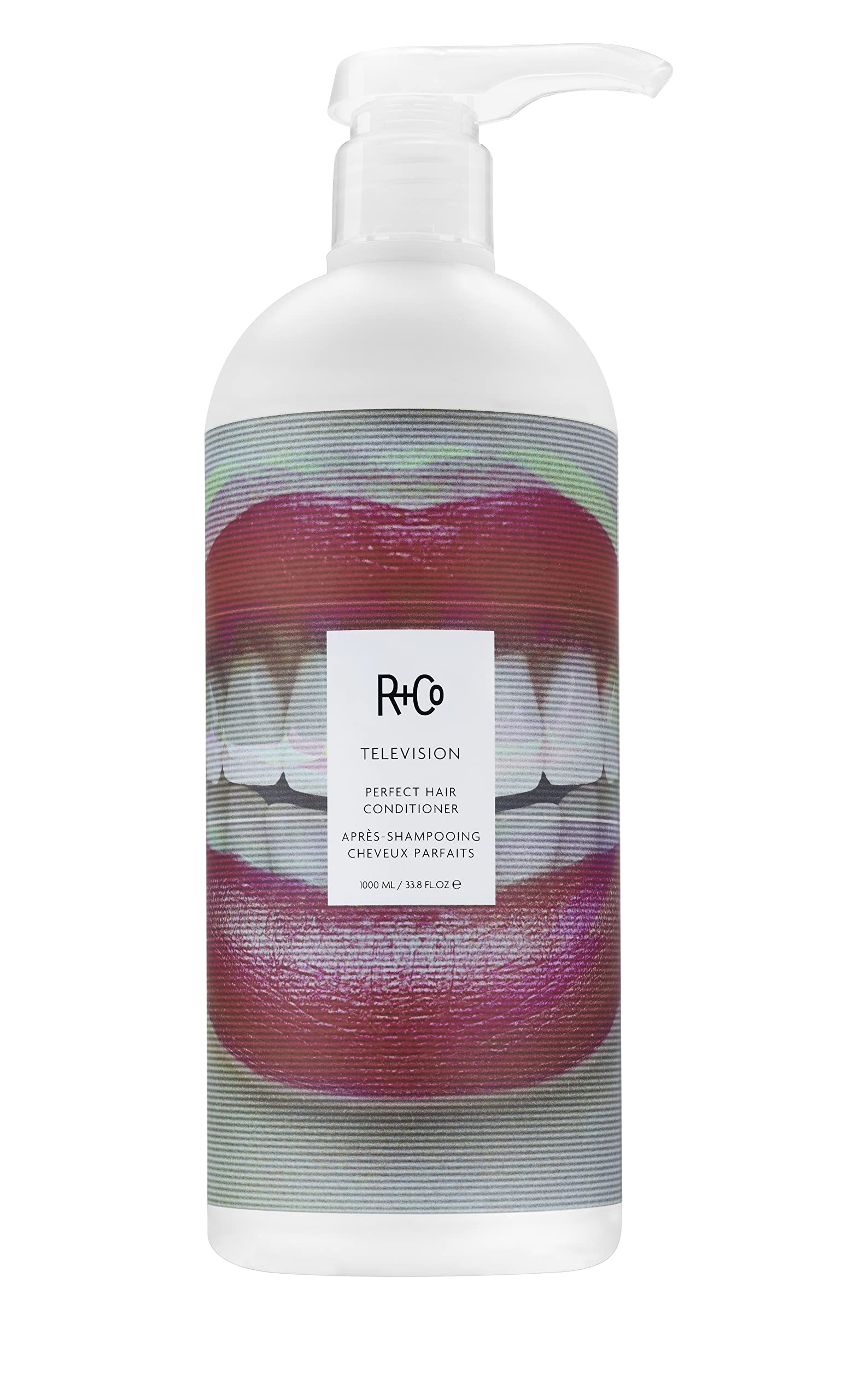 R+Co Télévision Perfect Hair Conditioner – bouteille 1000 ml, douceur et éclat attendus.