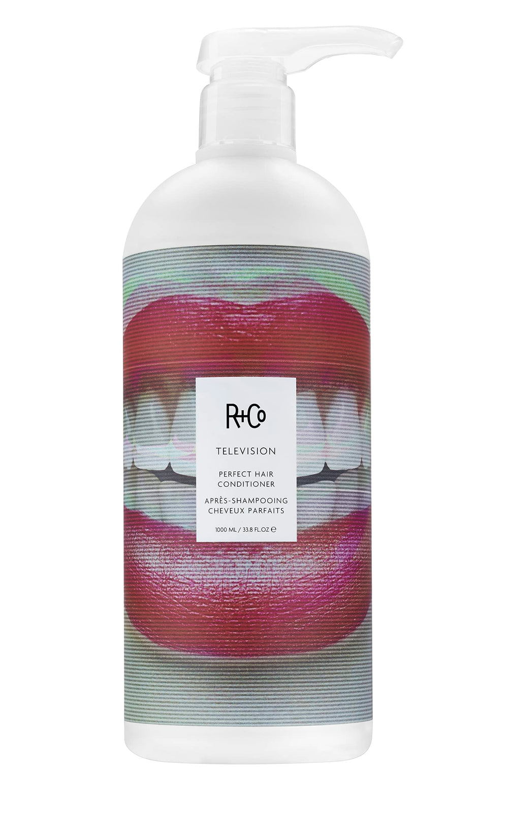 R+Co Télévision Perfect Hair Conditioner – bouteille 1000 ml, douceur et éclat attendus.