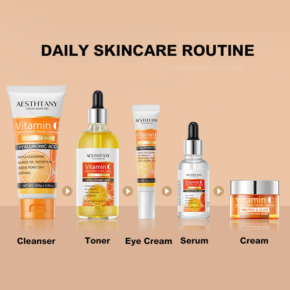 R RadiantRise ensemble-soin-visage pour routine complète à domicile