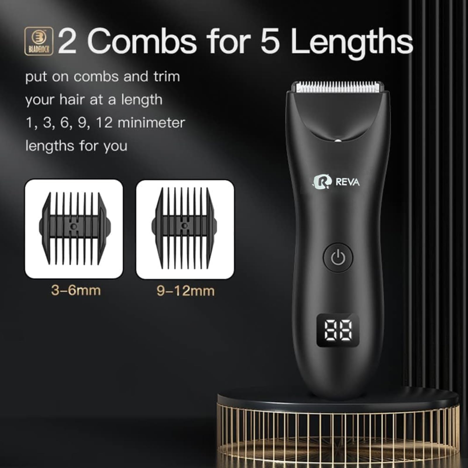 R REVA trimmer avec affichage LED: suivi clair de la batterie et de la charge