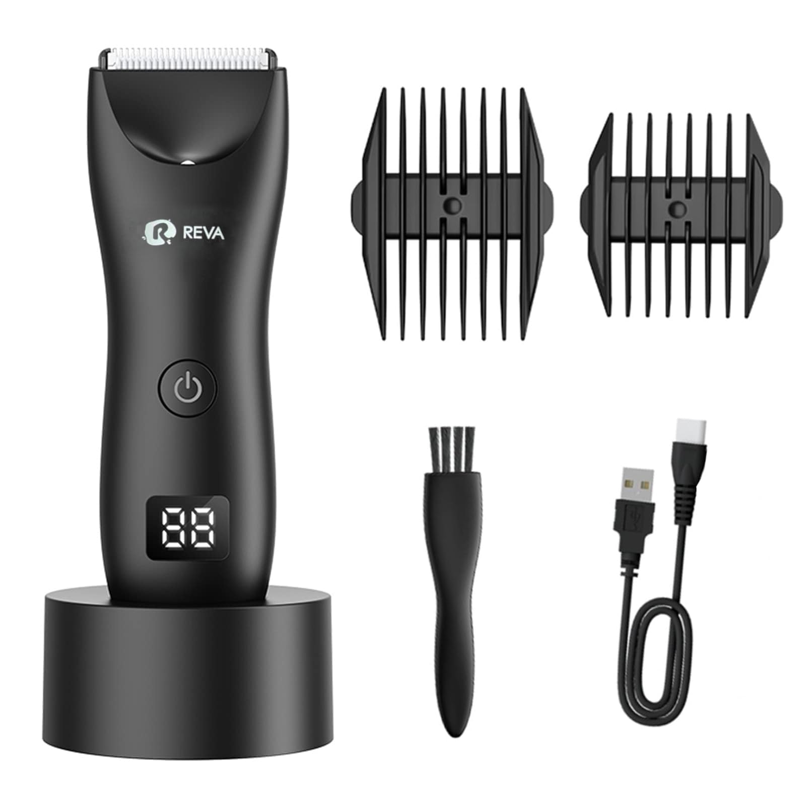 R REVA trimmer avec lame céramique: coupe précise et durable pour visage et cheveux