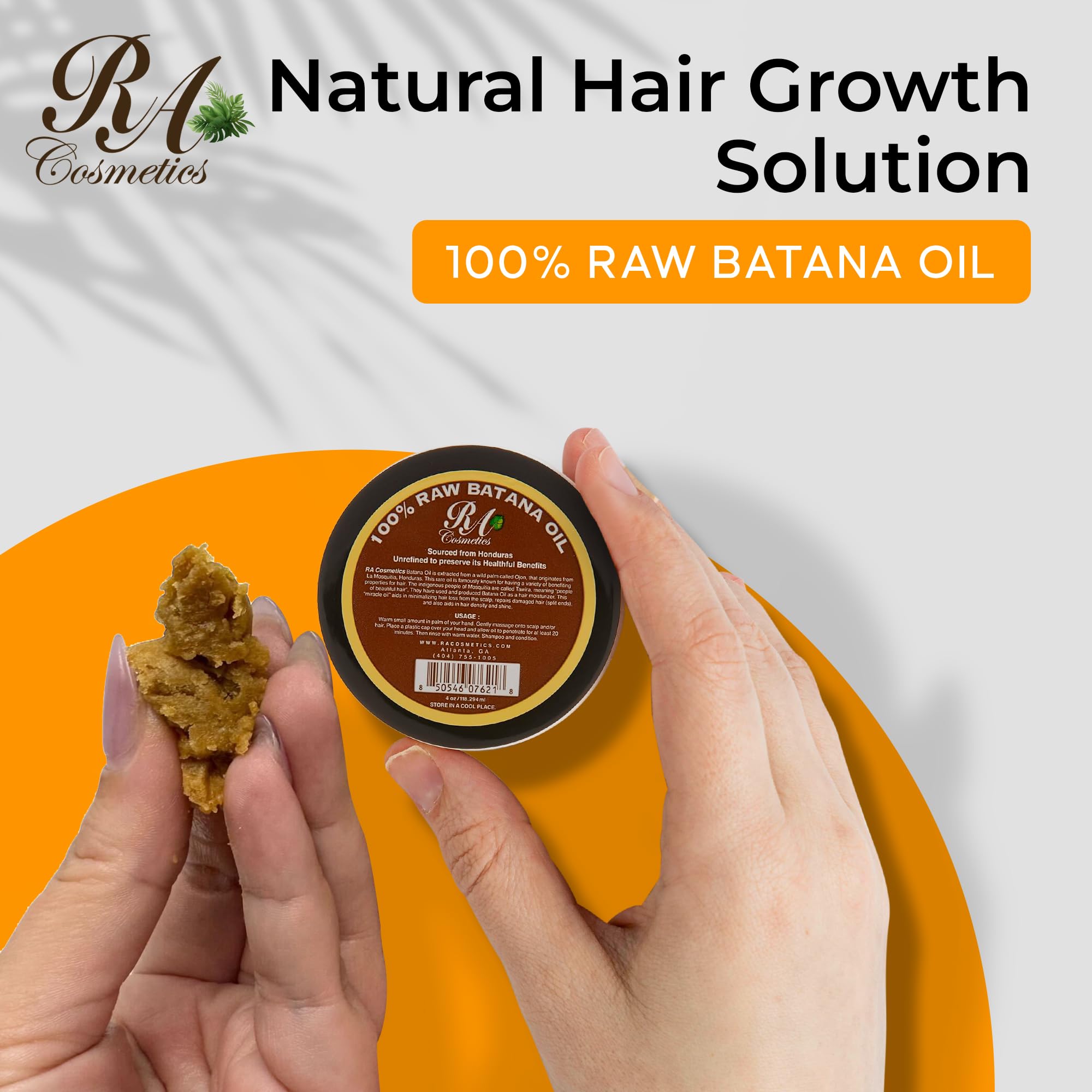 RA COSMETICS Batana Oil — texture huile, hydratation douce pour cheveux.