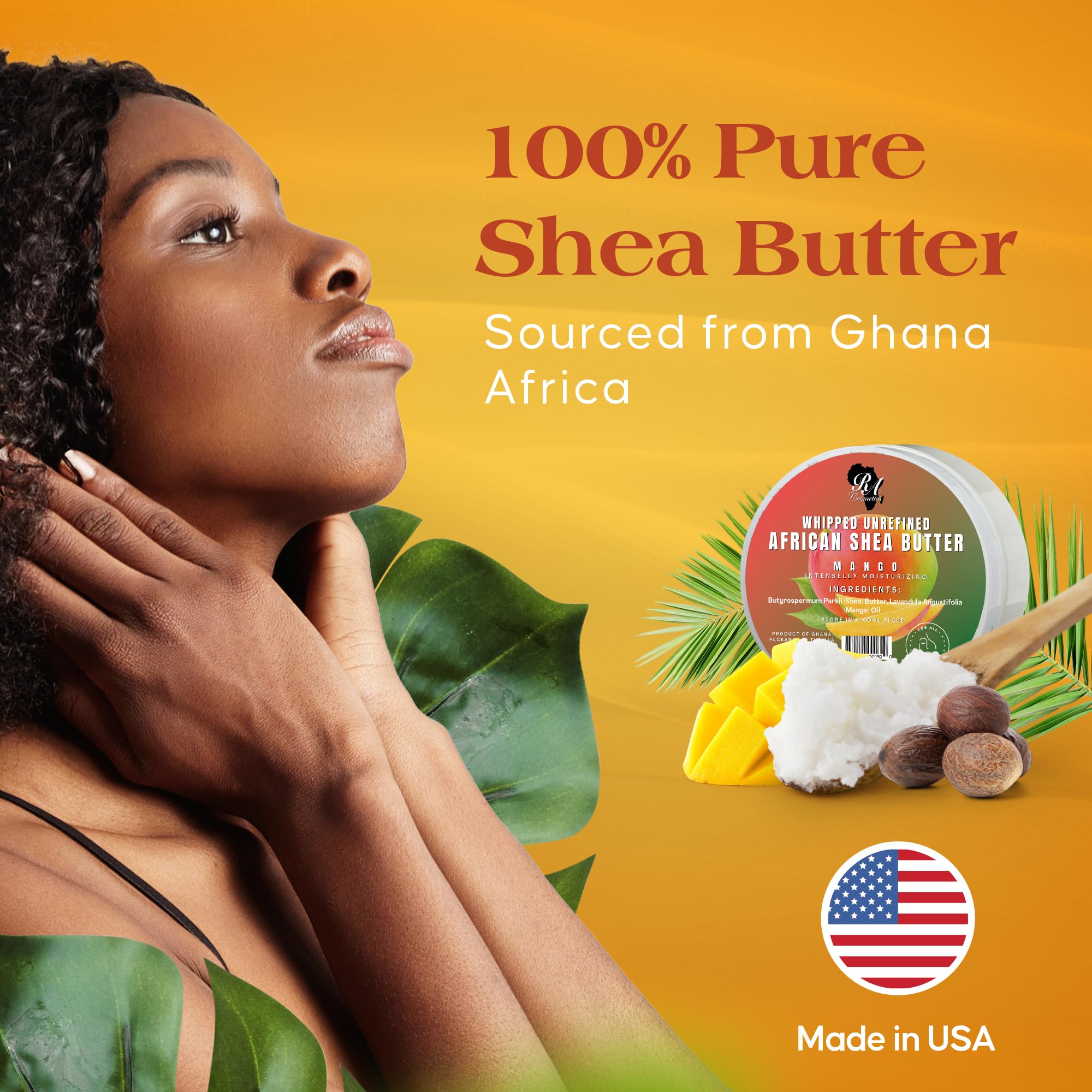 RA COSMETICS Beurre karité africain – application visage et corps après douche