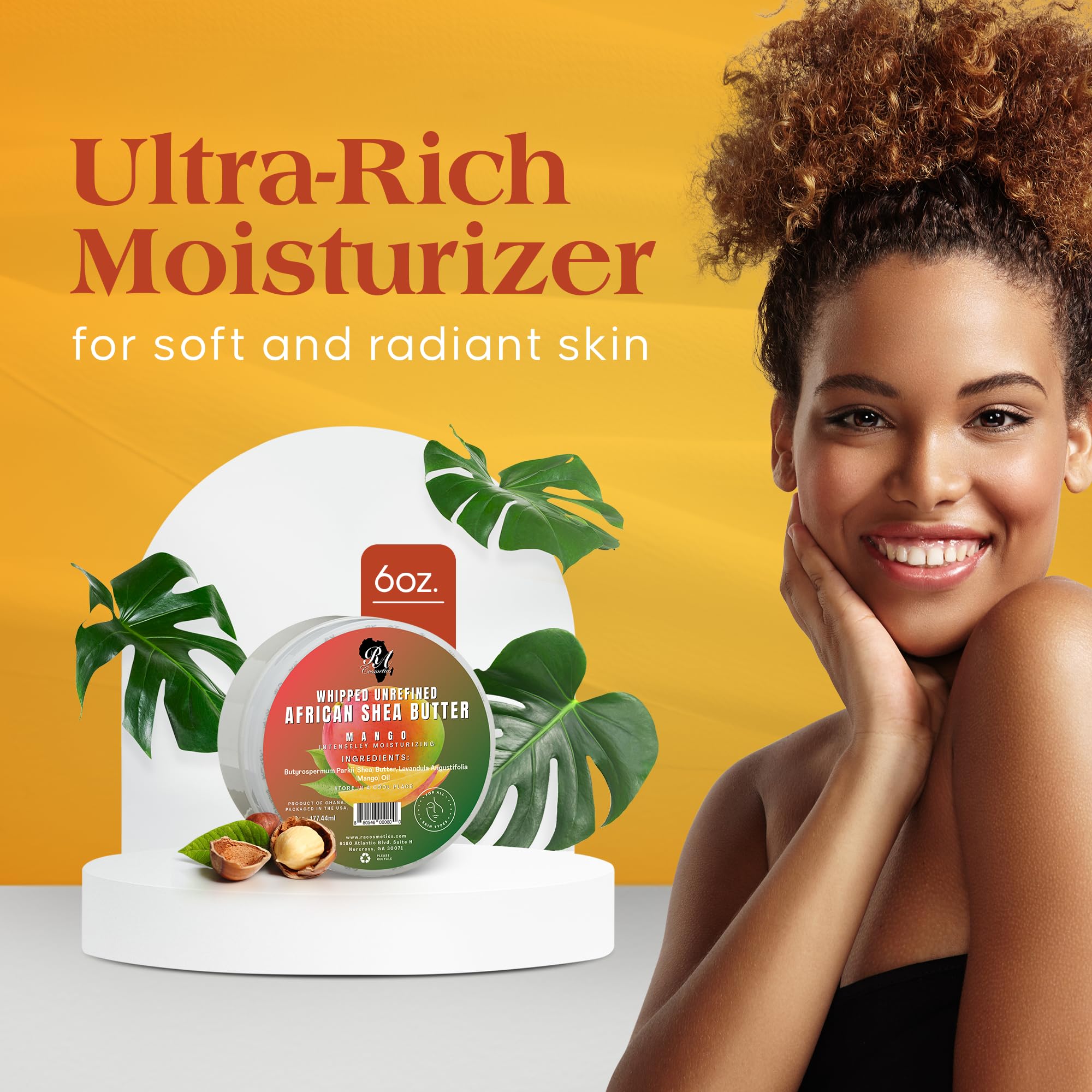 RA COSMETICS Beurre karité africain – pot réutilisable et pratique