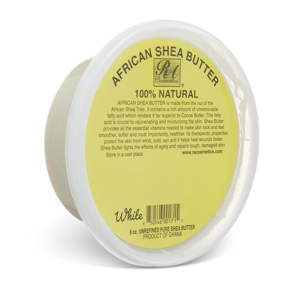 Texture crémeuse du karité africain RA COSMETICS pour nourrir la peau.