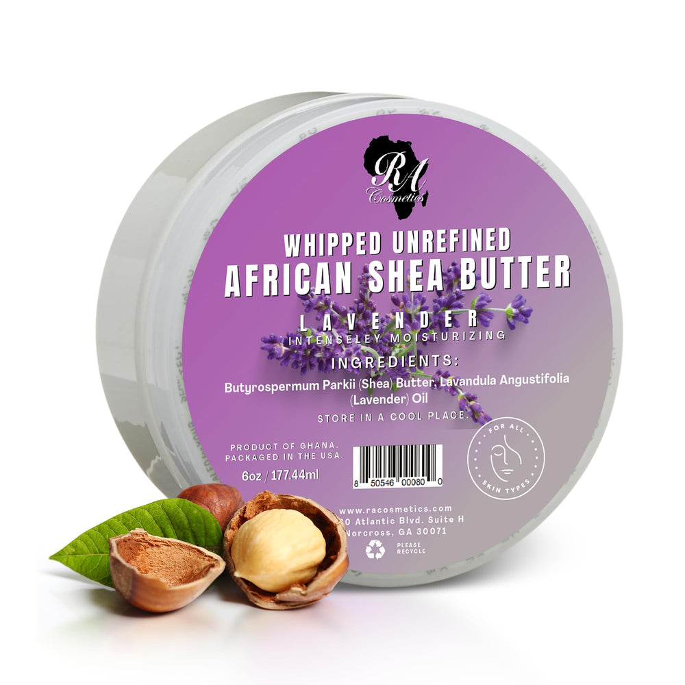 RA COSMETICS Beurre karité fouetté lavande, pot visible, hydratation intense pour la peau