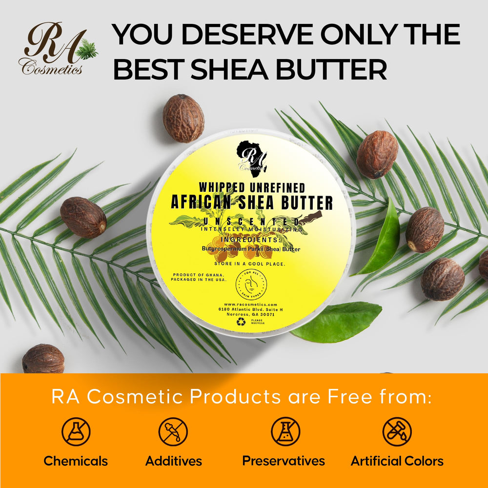 RA COSMETICS Beurre de Karité Pur, lèvres douces grâce à une hydratation durable.