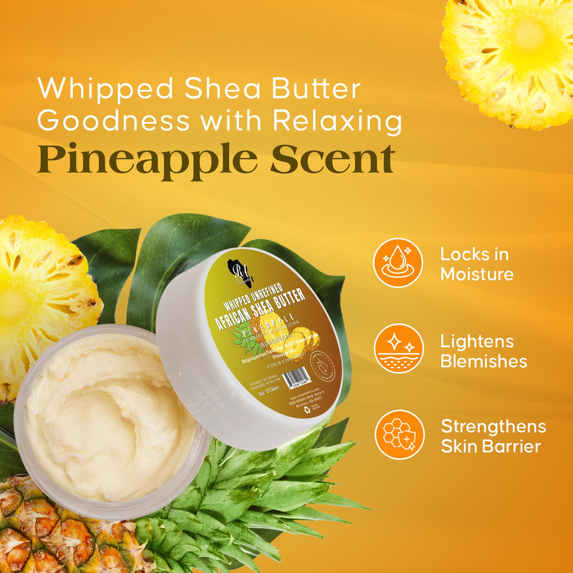 RA COSMETICS Parfum tropical ananas pendant l application du soin