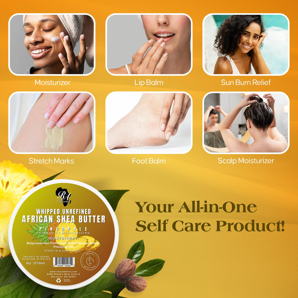 RA COSMETICS Beurre karité battu sur cheveux bouclés pour brillance naturelle