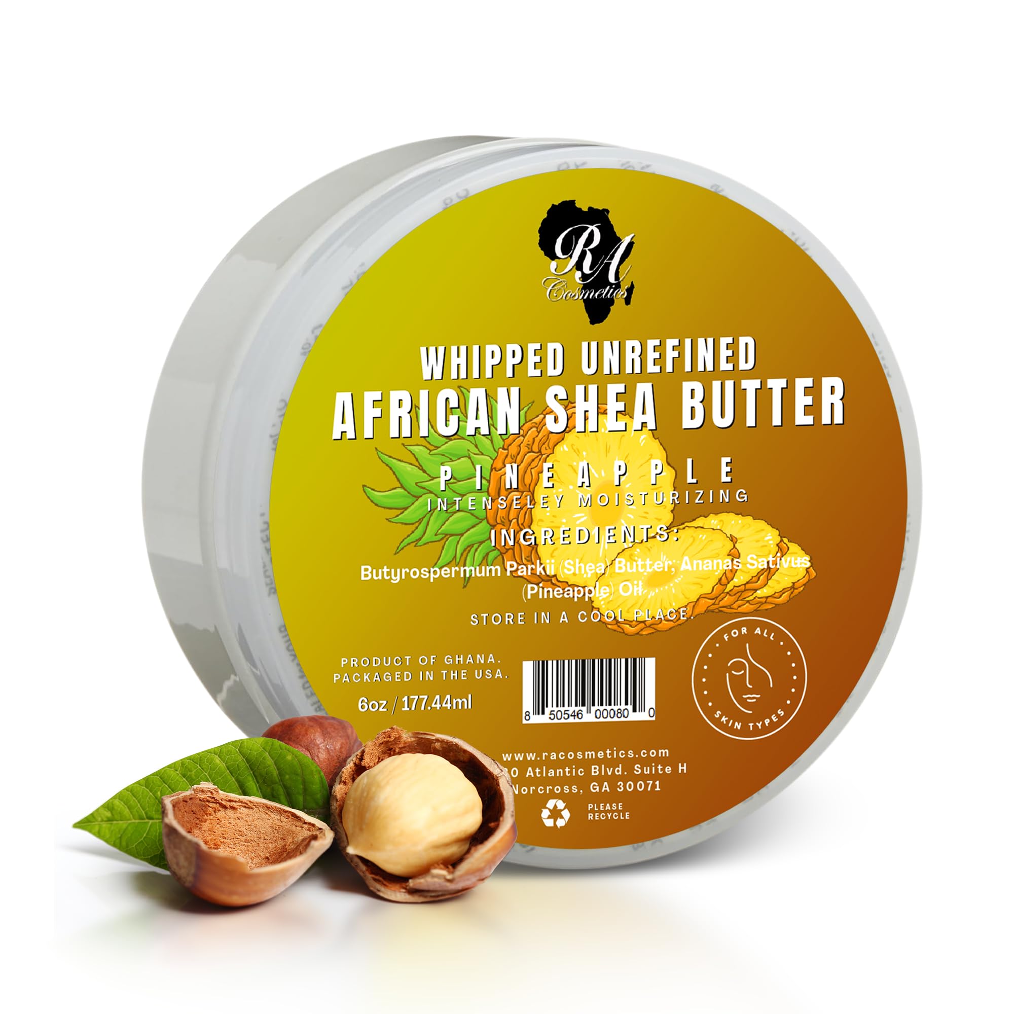 RA COSMETICS Texture crèmeuse karité ananas pour mains douces