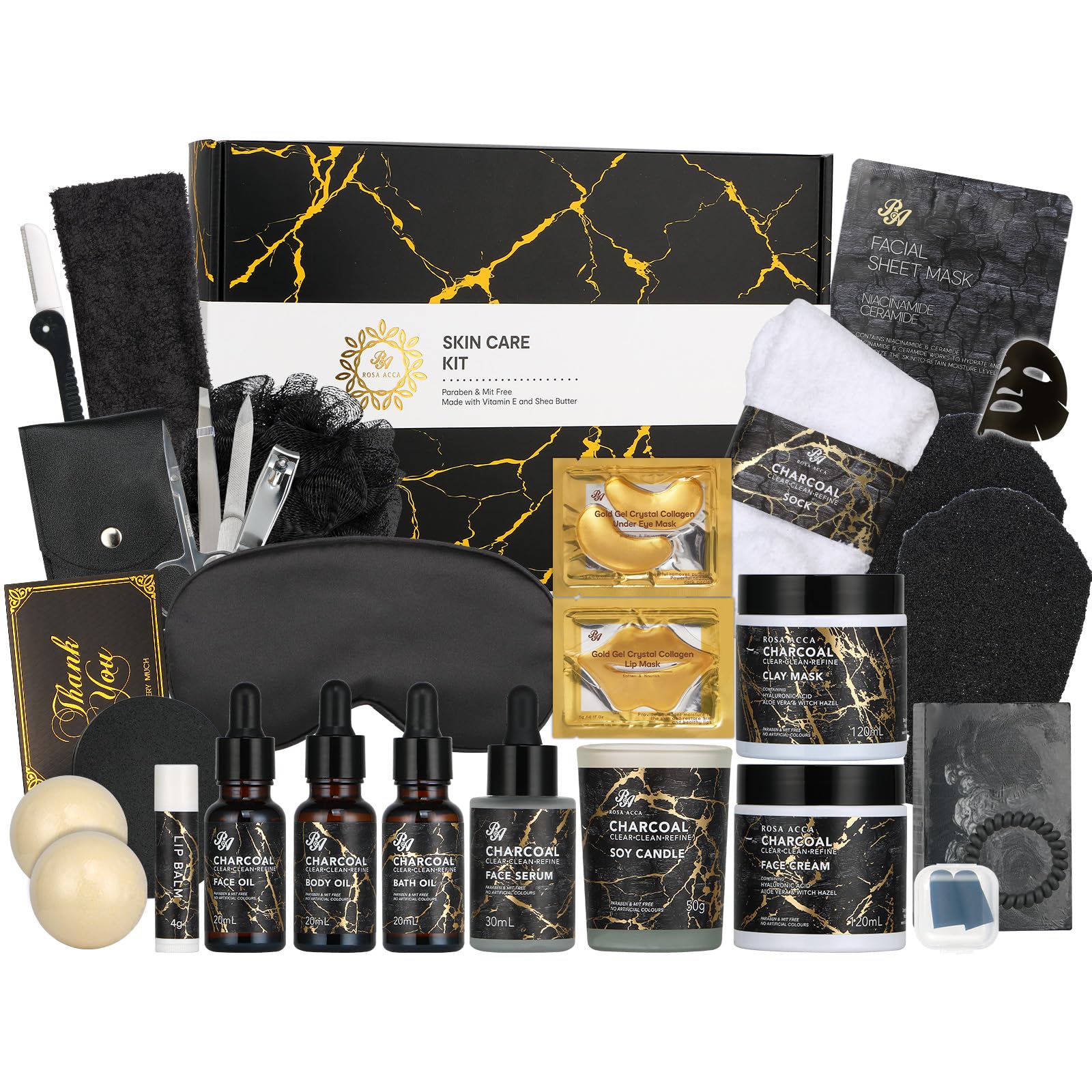 RA ROSA ACCA ensemble soins visage et corps pour une routine complète et luxueuse.