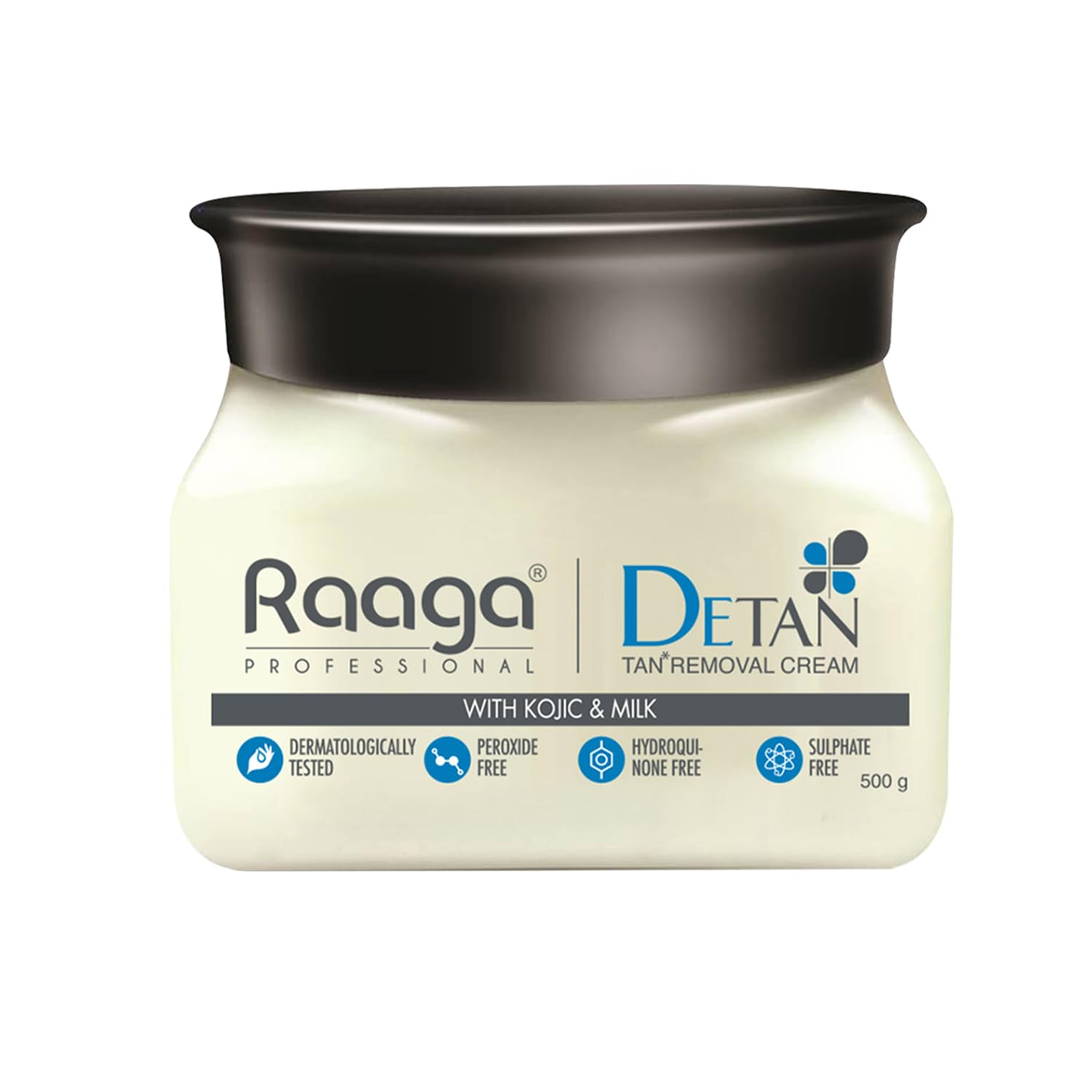 Raaga Professional Dé-Tan Crème, flacon élégant, hydratation douce et teint plus uniforme.