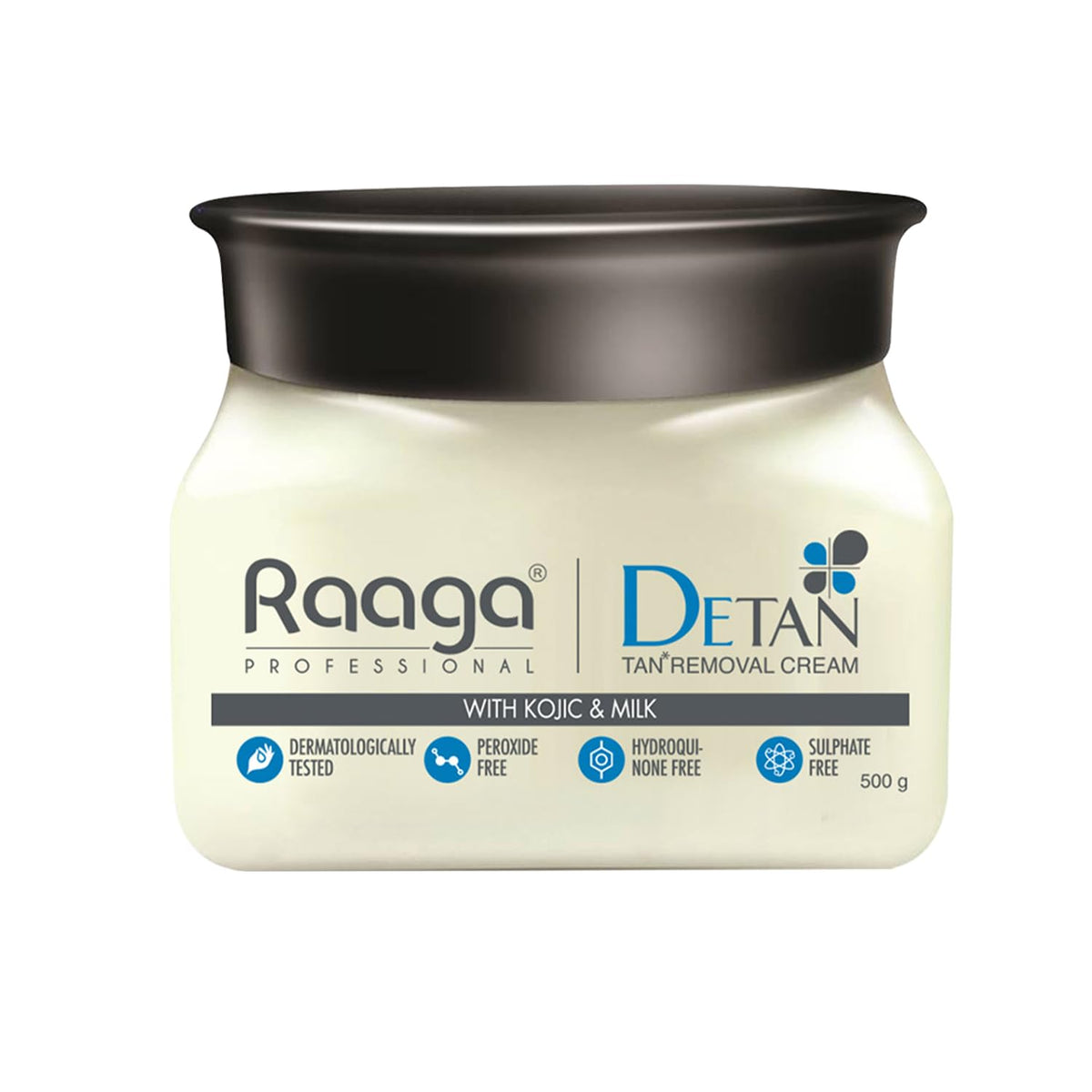 Raaga Professional Dé-Tan Crème, flacon élégant, hydratation douce et teint plus uniforme.