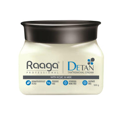 Raaga Professional Dé-Tan Crème, flacon élégant, hydratation douce et teint plus uniforme.