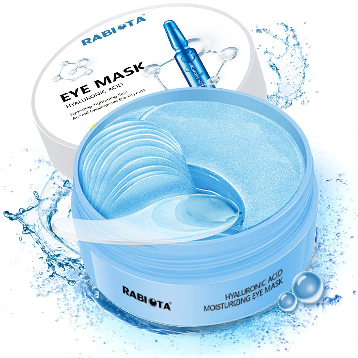 Patch sous-oeil RABIOTA hyaluronique bleu hydrate et lisse le contour.