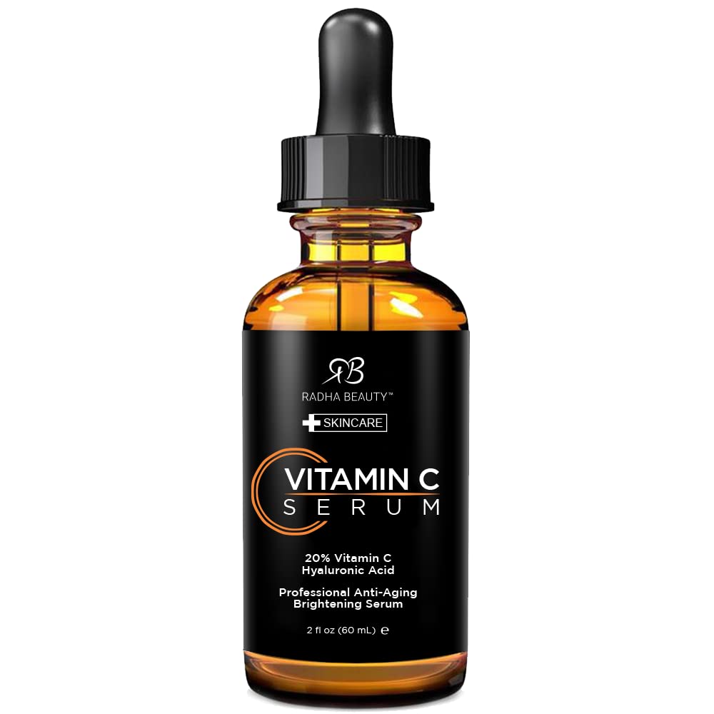 Radha Beauty Sérum vitamine C, flacon 2oz, application quotidienne