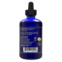 Radha Beauty huile rose musquée appliquée sur le visage pour peau satinée