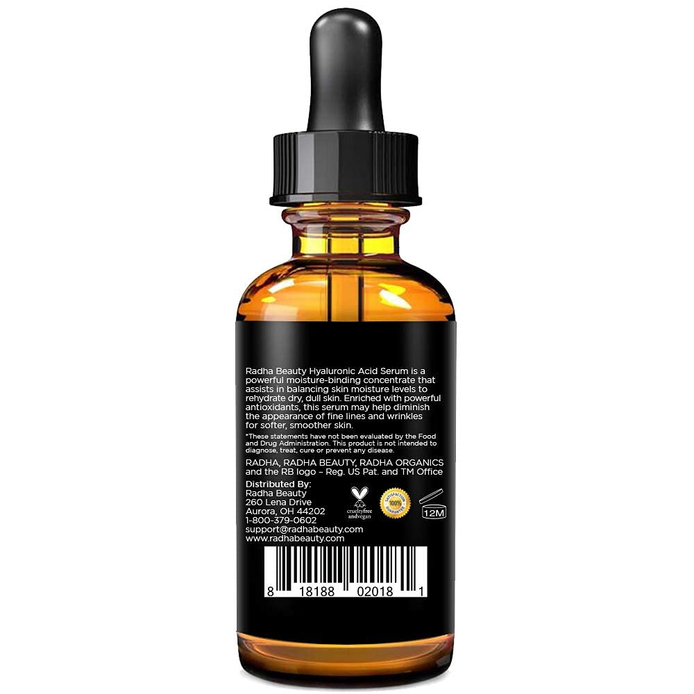 Sérum Hyaluronique Radha Beauty, thé vert et jojoba: routine soin quotidienne.