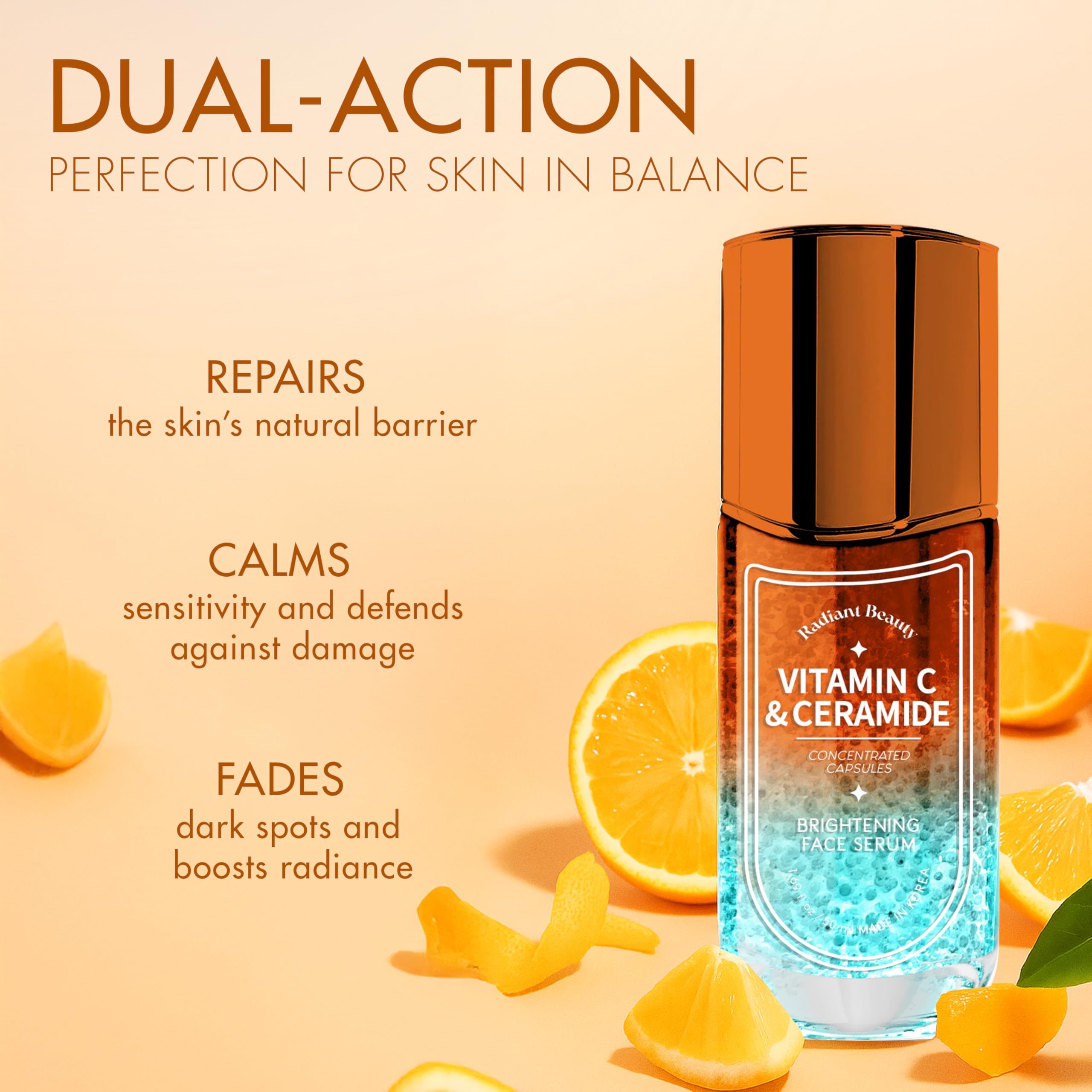 Radiant Beauty Sérum renforce la barrière et hydrate durablement le visage.