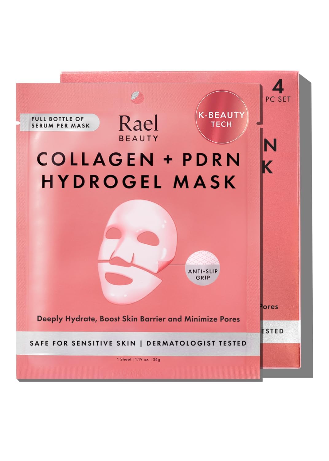 Rael Collagen PDRN Hydrogel Masque visage emballage pratique et prêt à l'emploi